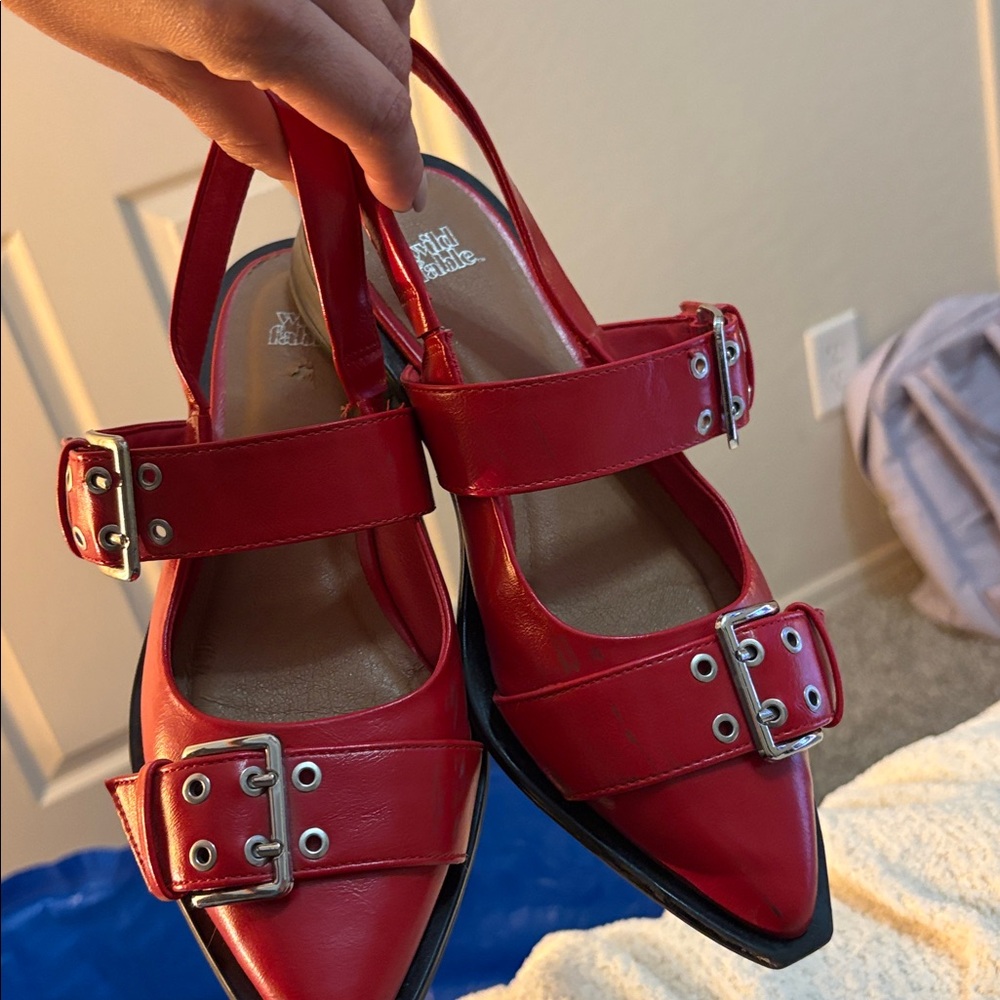 Target Red Buckle Flats